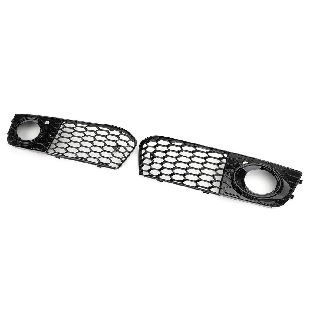 Pair Honeycomb Mesh Fog Light Open Vent Grill Intake For  A4 B8 2009-2012