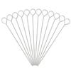 12Pcs BBQ Skewers Metal Stainless Steel Grilling Sticks Reusable for Outdoor Picnic Camping Cooking Party Accessories