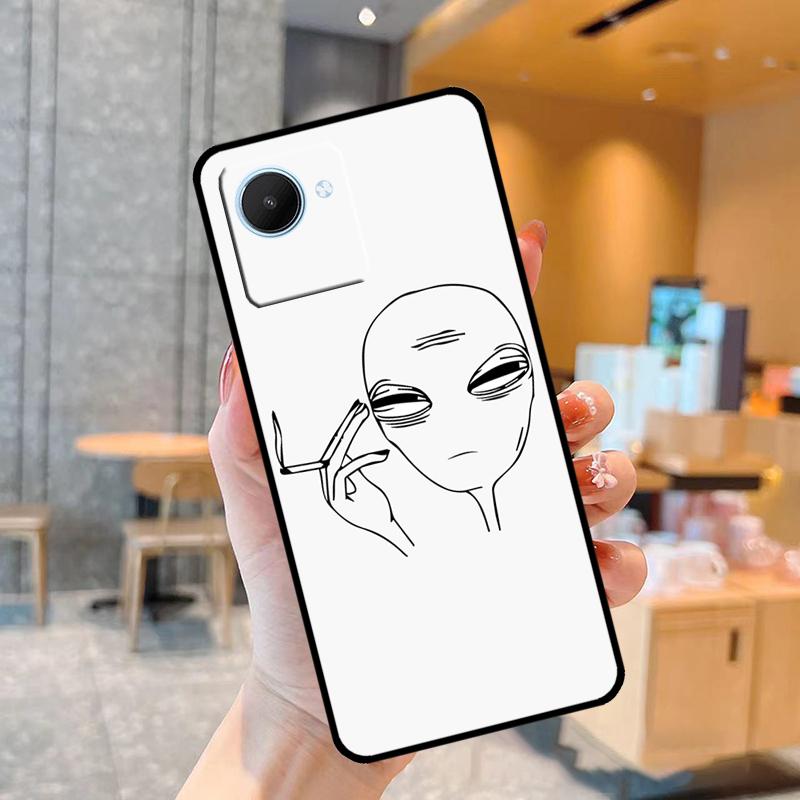Aesthetics Alien Space Vaporwave For Realme 15 10 11 12 13 14 Pro Plus GT6 GT7 Pro C61 C67 C63 C71 C55 C51 C65 C53 C75 Case