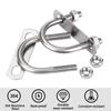1Set 304 Stainless Steel Pipe U-clamp Screws Right Angle U-bolt Durable Round Bolt  for Round Tube