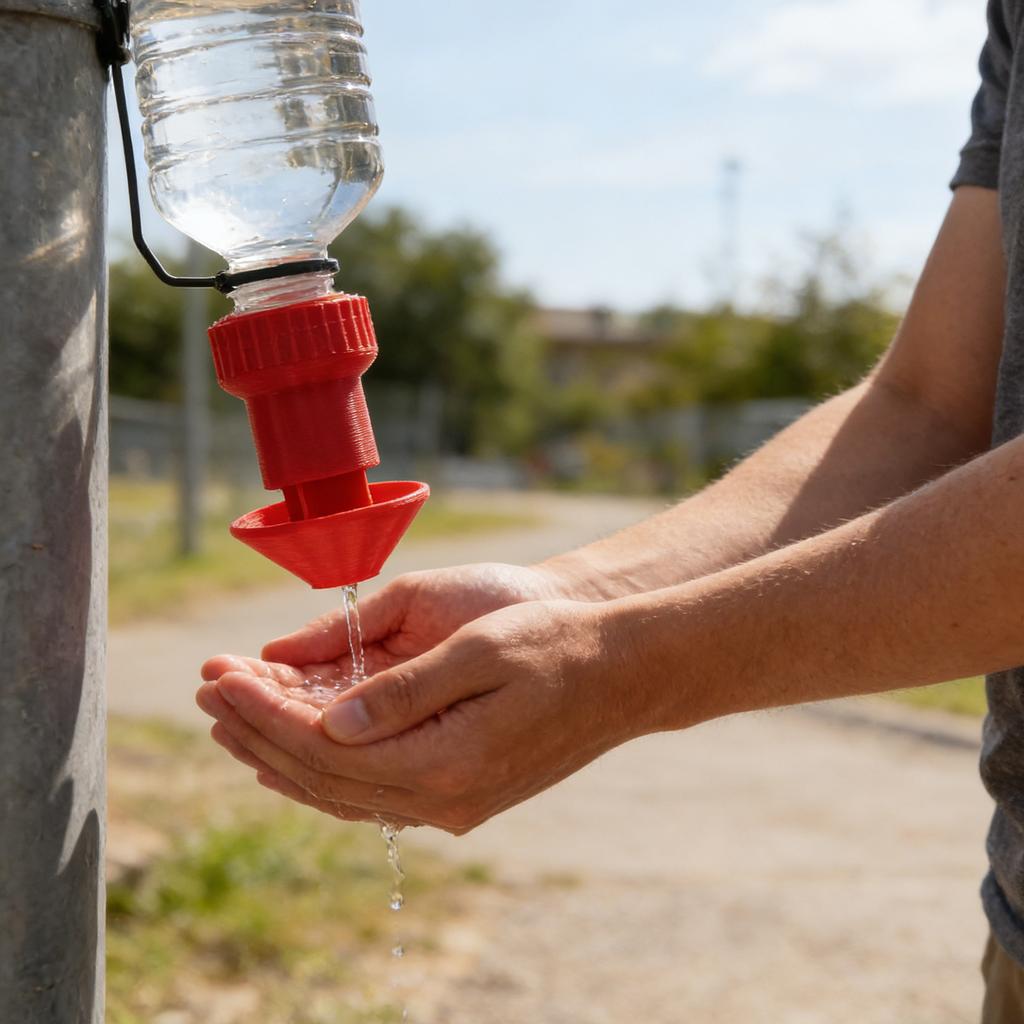 Stazione portatile per lavaggio mani da esterno Design compatto Montaggio facile Materiale resistente Adatta per Campeggio Escursionismo Viaggi e Uso di Emergenza