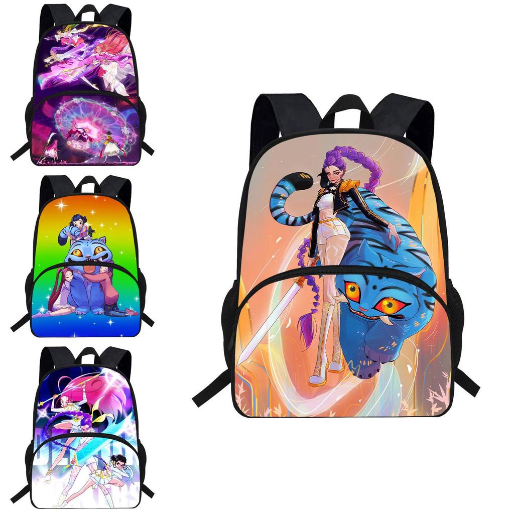 Kpop Demon Hunters Backpack For Kids With Breathable Oxford Fabric And Shock Absorption For School Use