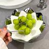 Creative Irregular Ceramic Plate Light Luxury Silver Edge Fruit Snack Plates Home Afternoon Tea Dessert Plate Unique Tableware
