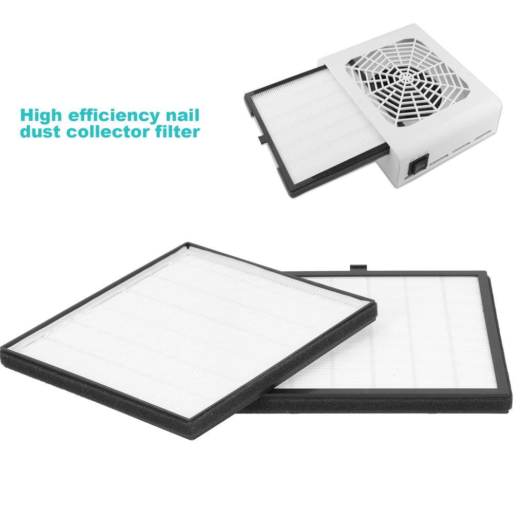 2 Stück 17,5 x 18 cm Nagelstaubsammler Filter Ersatz für 40W Nagelstaubsauger