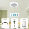 Ceiling Fan with Light - NETTLIFE - 5 Blades - Dimmable LED - Remote Control - White