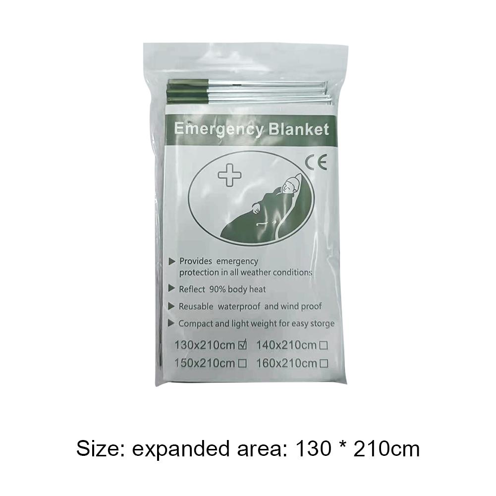 Foil Emergency Blanket Lightweight Waterproof Survival Blanket Insulation Lifesaving For Hiking Outdoor For Travel Hunting