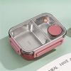 304 Stainless Steel Food Storage Container with Dividers Meal Box Portable Lunch Box for Office and Outdoor Use