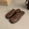 Fashion 2024 Summer Women Shoes Mules Shoes for Women Square Toe Slippers Women Chunky Heel Cover Toe Slippers Shoes Zapatos De Mujer