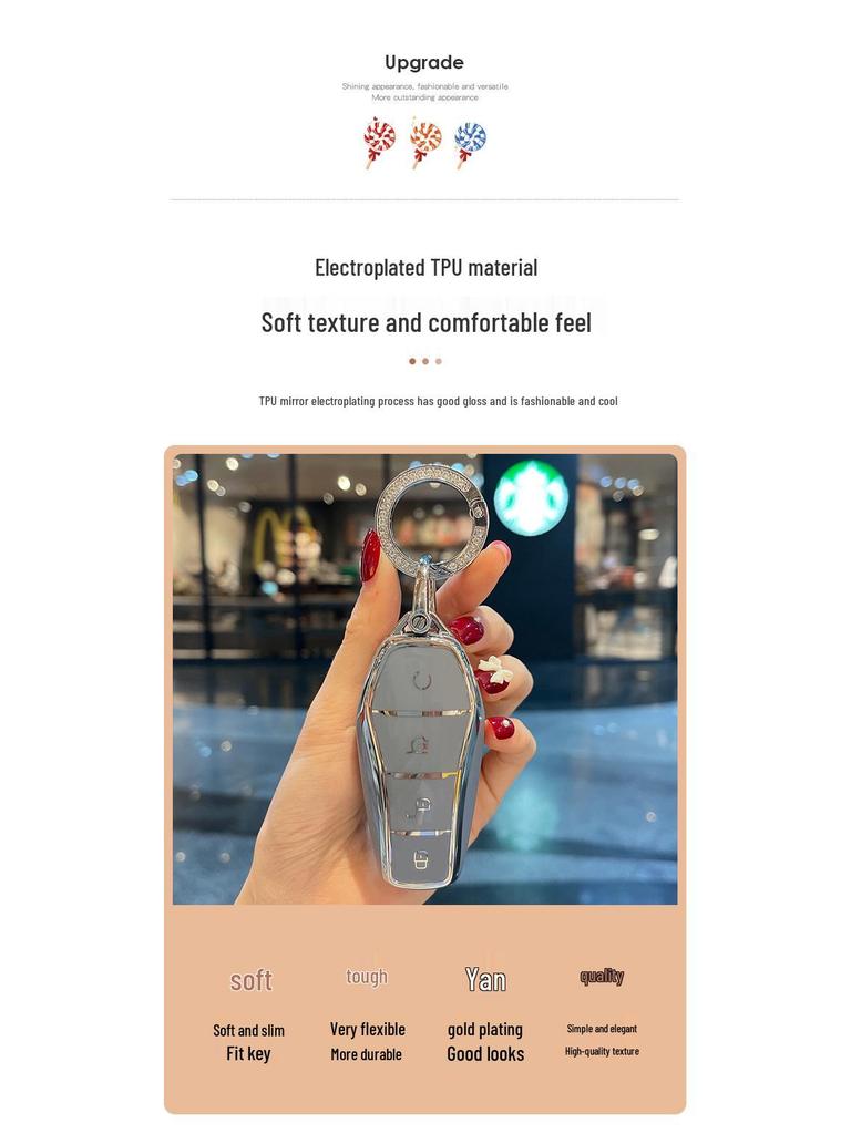 BYD Han Key Case: Compatible with Women Dolphin Qin, Song Plus Dmi, Yuan Pro, Tang Dmi, Han EV