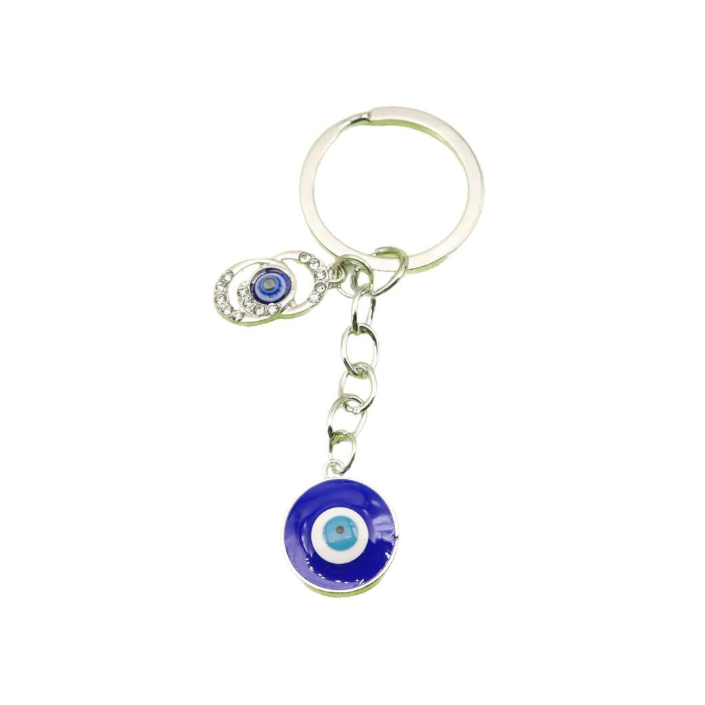 Heart-Shaped Evil Eye Pendant Keychain