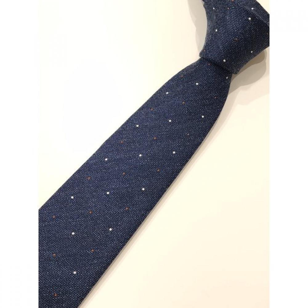 Daks Silk Blend Dot Slim Tie Blue Dmf1acf1271b1