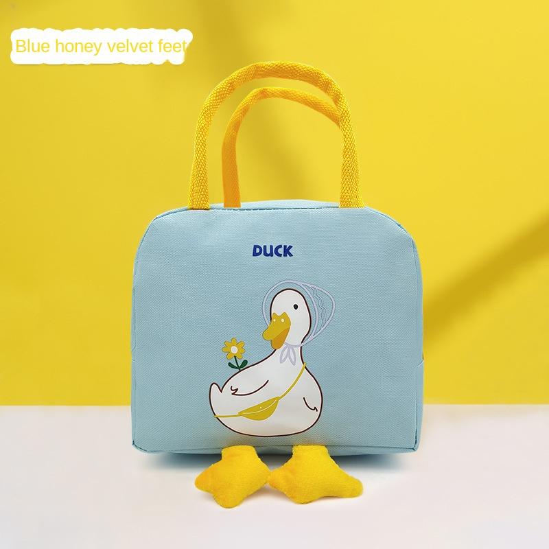 Kids Portable Insulated Thermal Picnic Food Cute Yellow Duck Lunch Bag Box Tote Food Fresh Cooler Bags Pouch for Children Bag