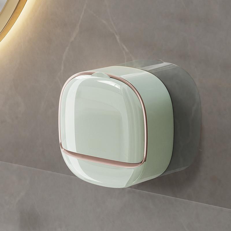 Wall-Mounted Soap Dish Bathroom Organizer, Space-Saving, Waterproof, Easy Installation, No Suction Cup, Multiple Colors