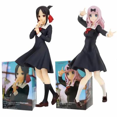 18cm Figurka Anime Fujiwara Chika Love is War Shinomiya Kaguya Figurki Akcji Kawaii Dziewczyna Figurka Model Kolekcjonerski PVC Lalka Zabawka