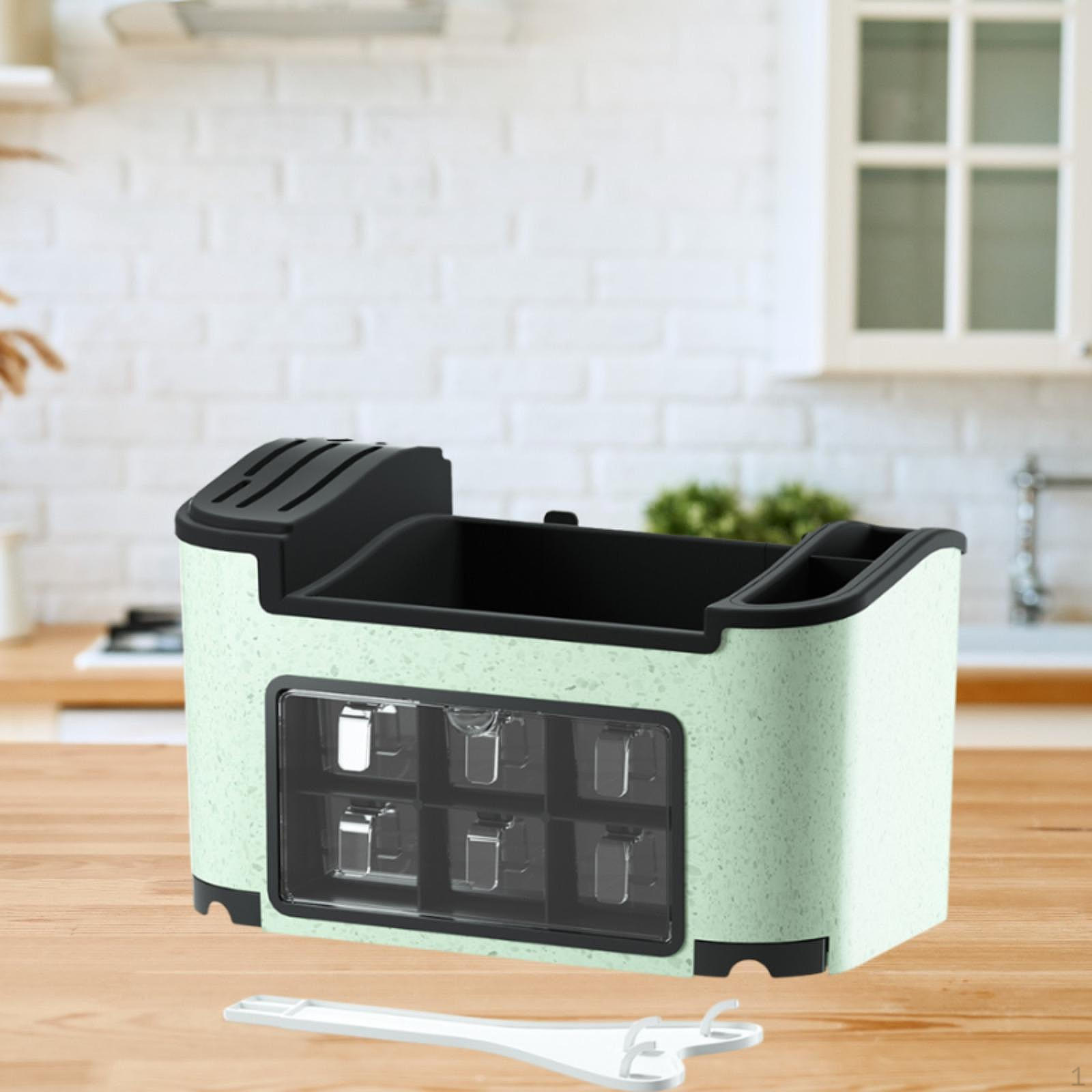 Кухонный органайзер держатель для приправ подставка для специй легкий доступ и видимость практично для green with pattern 3449₽