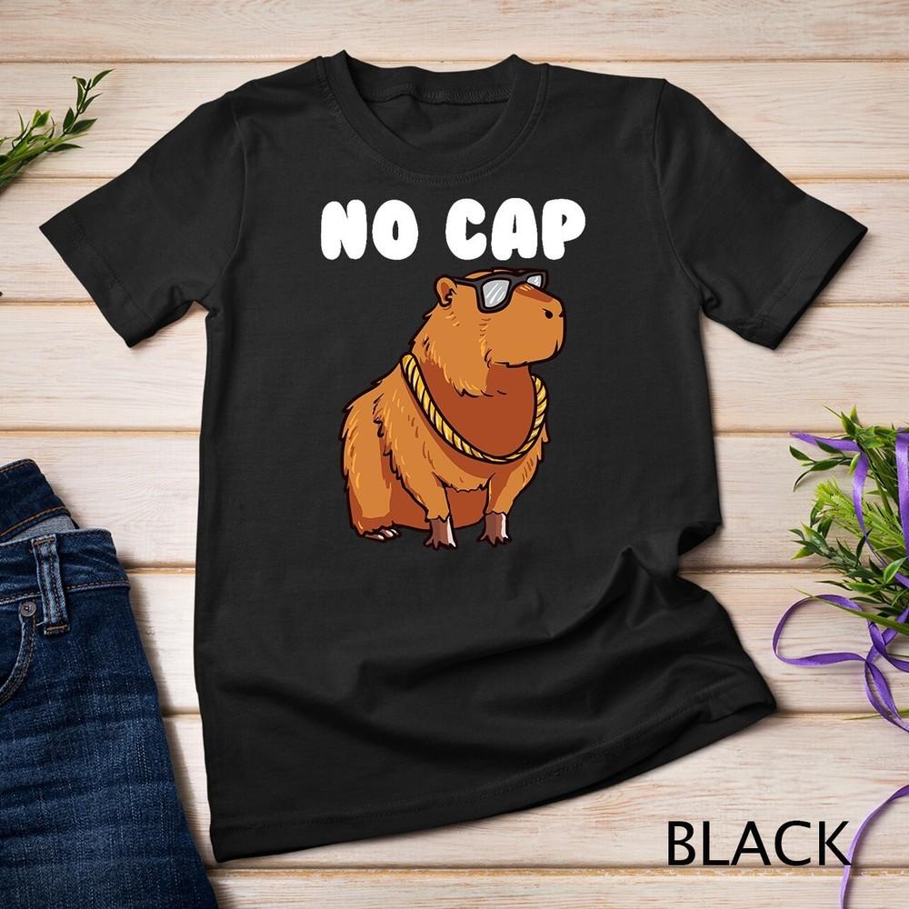 

No Cap Funny Capybara Ok I Pull Up Dank Meme Tee Unisex T-shirt L