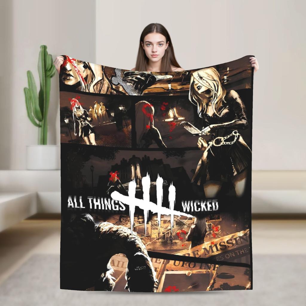 Deads by Daylights Warm Blanket  Picnic Plush Bedding Throws Novelty Outdoor Flannel Bedspread Sofa Bed Cover