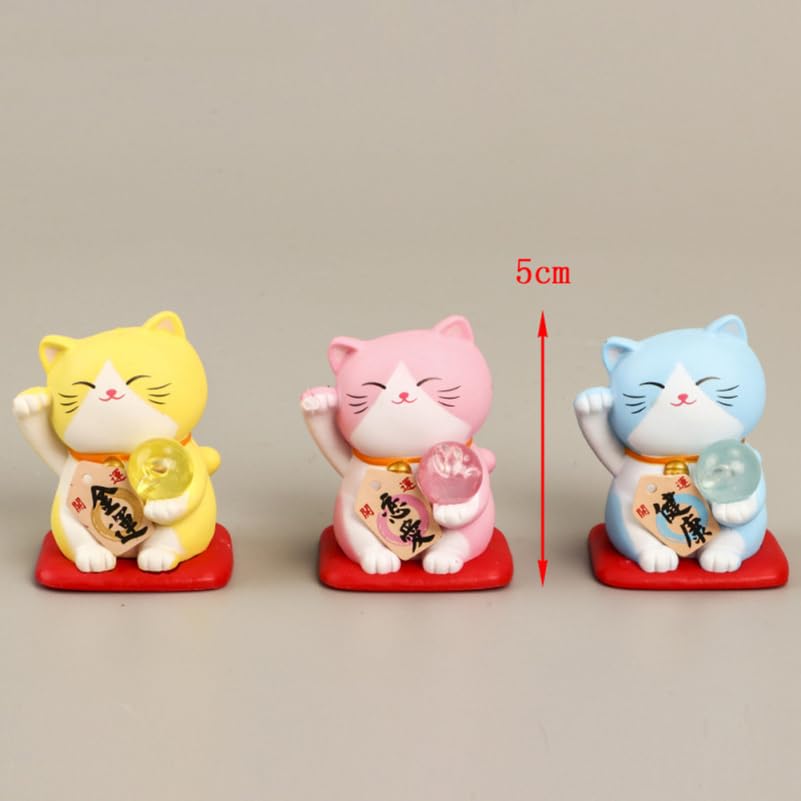 Holibanna Lucky Cat Stylish Interior Decoration for or Office 7-Piece Ornament, Car, Home,