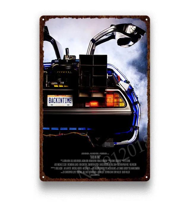 Back To The Future Poster Metal Tin Sign Vintage Home Decor Movie Wall Sticker Metal Plaque Retro Iron Painting Room Decor 30x40