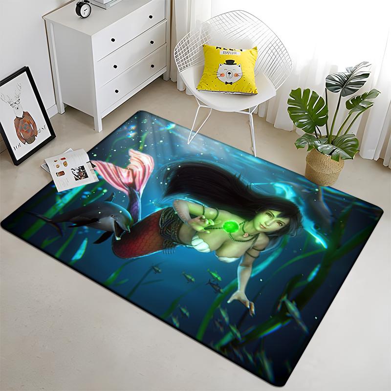 Final Fantasy Carpet Art Printed Living Room Bedroom Children's Rugs Soft Kitchen Area Rug Non-slip Flannel Carpet Floor Mat