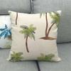Cartoon Dinosaur Tree Series Digital Printing Short Plush Pillow Covers For Car Sofa Office Cushion Cover Home Goods
