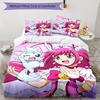 3pcs Pretty Cure2 Design Cover Set - HD Printed Bedding with 1 Cover and 2 Pillowcases - Perfect for Home and Dorm Decor