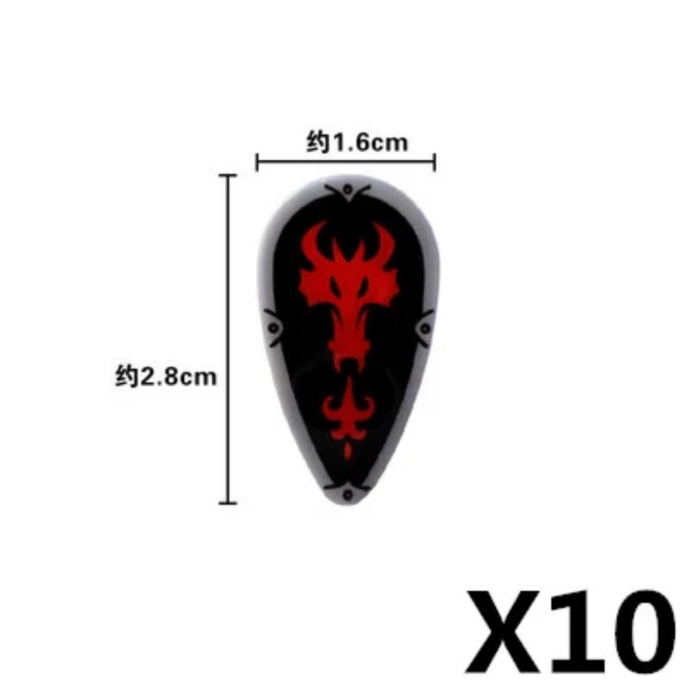 MOC Blocuri de Construcții Militare Figurine Soldați Medievali Accesorii Arme Leu Roșu Vultur Negru Cavaler Armură Scut Mini Cărămizi