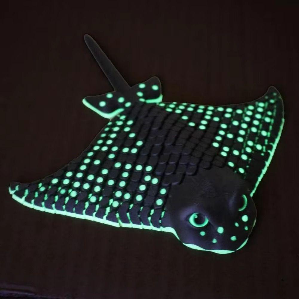 Bionic Luminous Stingray Toy Luminous Realistic Stingray Figurine Room Ornament