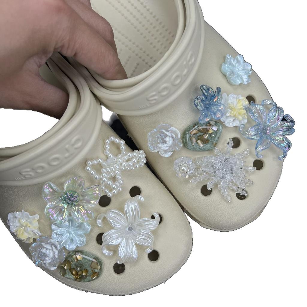 Decorațiune pantof peșteră, Floare pantof, Cataramă pantof, Decorațiune superioară floare, Detașabilă, Cataramă pantof DIY, Accesorii noi