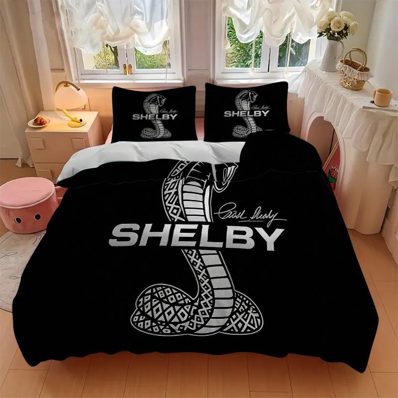 Shelby Snake Bedding 3 Piece Set HD Print Duvet Cover Pillowcases for Teens Adult Bedroom Decoration Christmas Gift