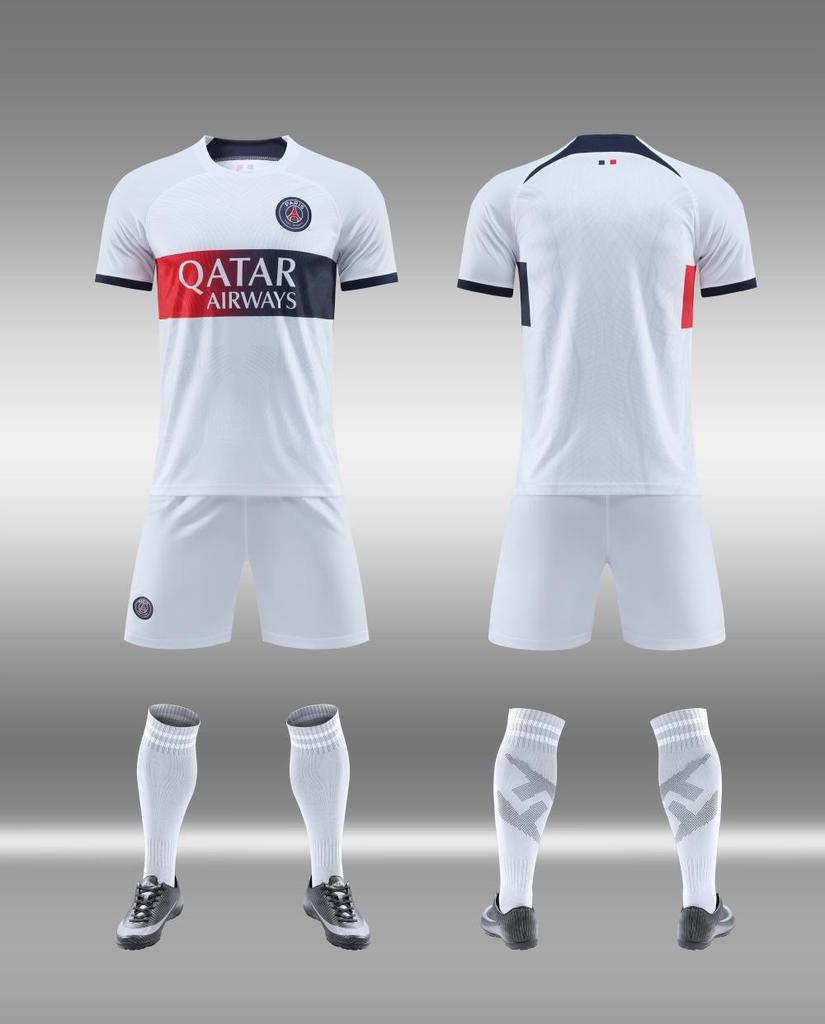 Adult football jersey set Boys Messi C Luo jersey Primary school girls class game training jersey customization