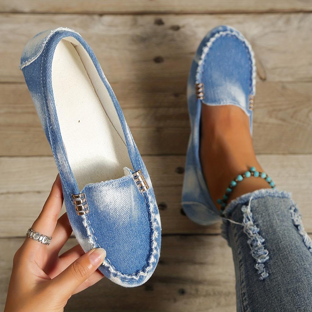 Loafer mit runder Zehenpartie für Damen, bequeme Slipper mit Blockabsatz, Damenschuhe