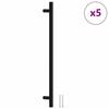 VidaXL Cabinet Handles 5 Pcs, Cupboard Handles, T-Shaped Handles Kitchen Home Interior, Black 320 Mm Steel 155370