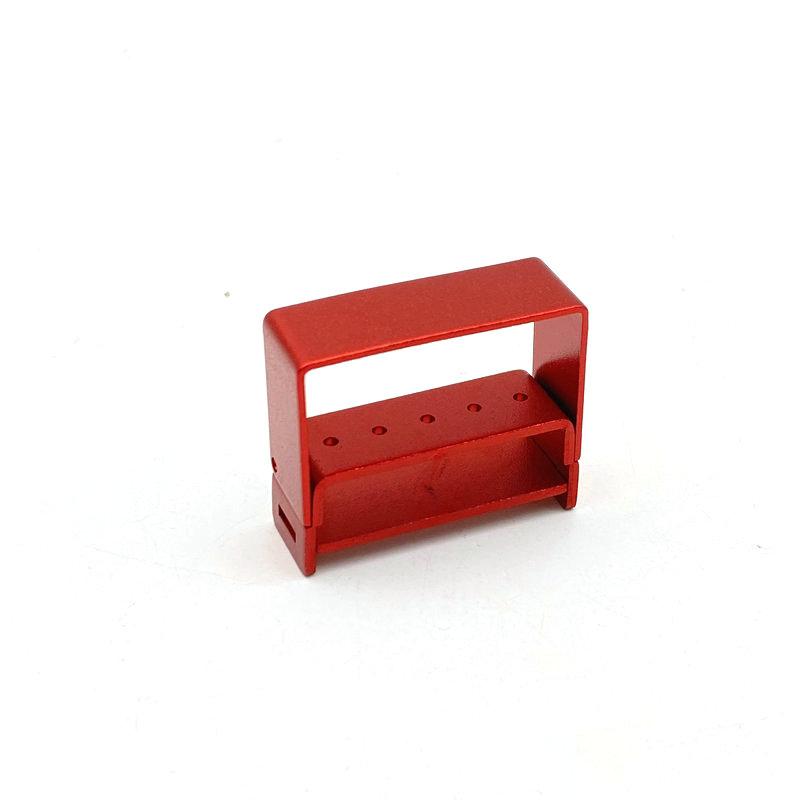 5 Holes/10 Holes Dental Burs Holder Block Dental Disinfection Box Aluminium for 1.6mm High Speed Burs Dentist Tool