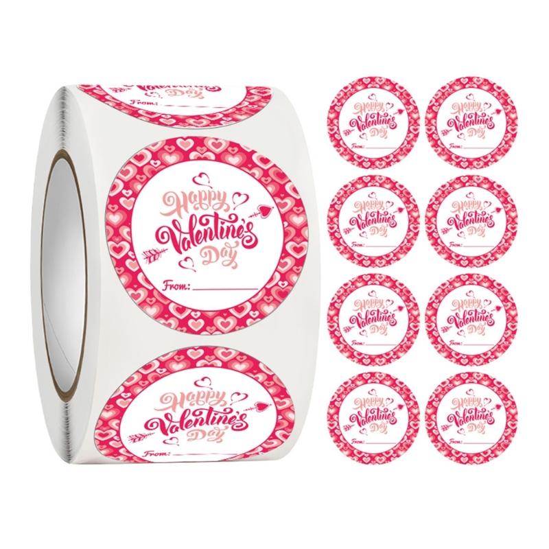 

Valentine s Day Sticker Round Sticker Sealing Sticker Self-Adhesive Labels Sticker Decorative Sticker Reward Sticker 1