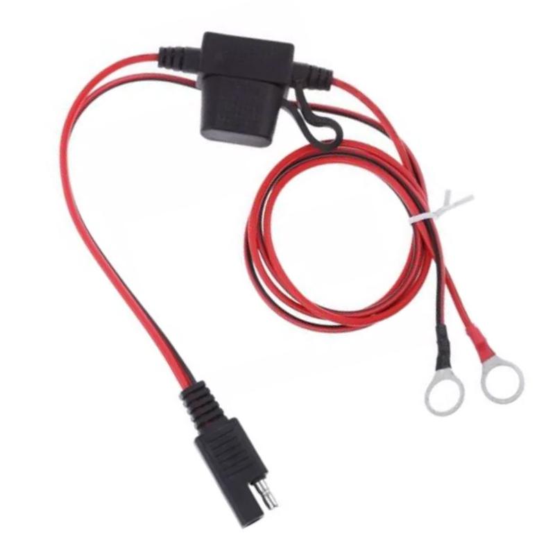 14AWG SAE to O Ring Cord Adapter Motorcycle Battery Charging Cable Connector Harness 12V New High Quality