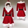 Women's Ball Party Dress Long Sleeves Skirt Solid Christmas Costumes