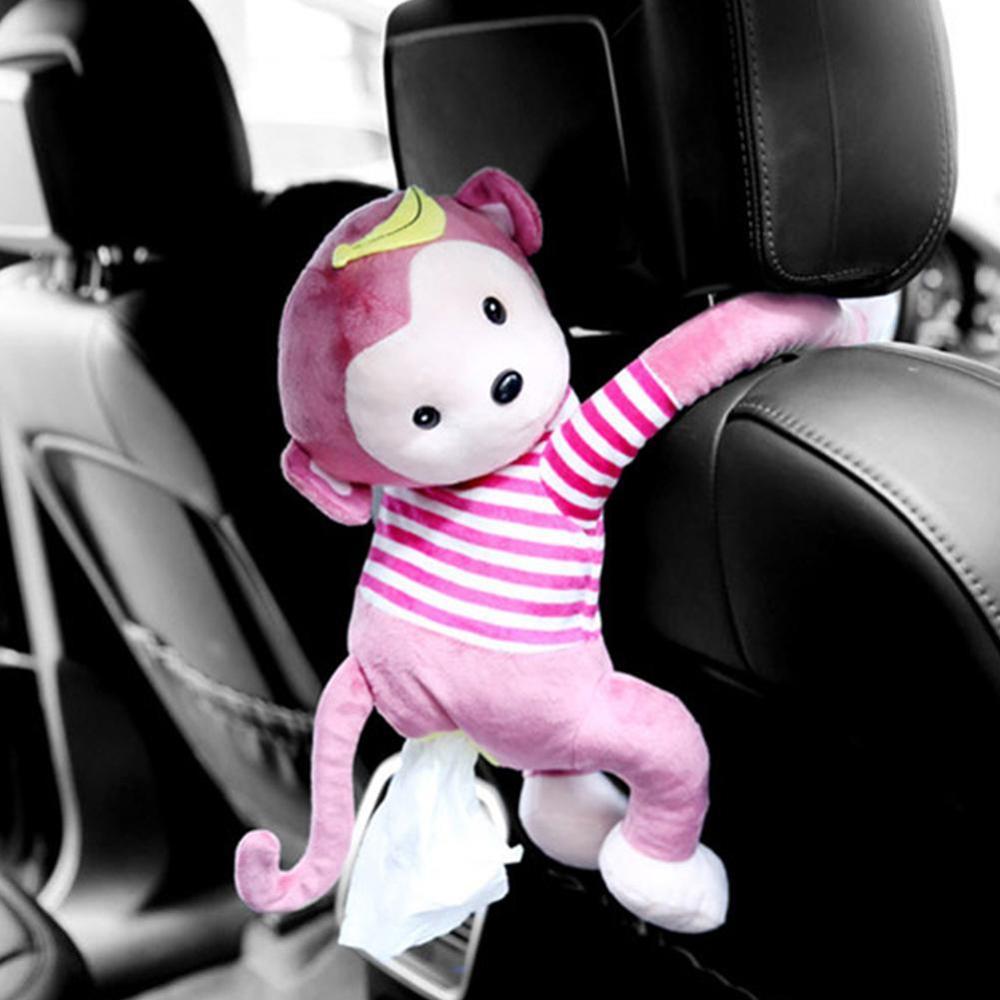 Creative Tissue Box Pippi Monkey Paper Napkin Case Car Cute Paper Boxes Holder Cartoon Animals Napkin