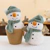 Cute, fluffy Christmas snowman plush toy cushion with a hat and scarf. Soft to the touch, perfect for kids and adults. A great birthday or Christmas