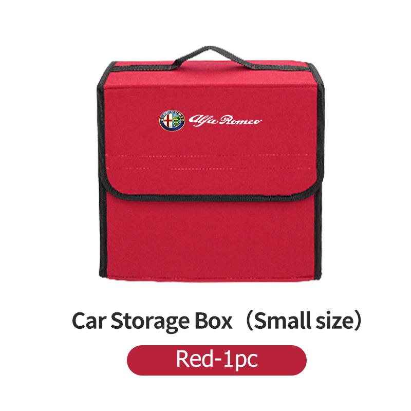 

2026 Hot Alfa Romeo Felt Car Logo Trunk Organizer Bag Foldable Trip Storage Box Interior Accessories For Alfa Romeo Giulia 147 M
