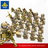 KAZI82015-82016 Wolf Tooth Field Team Military Miniature Building Blocks Children's Educational Assembling and Inserting Toys