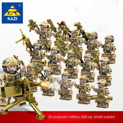 KAZI82015-82016 Wolf Tooth Field Team Military Miniature Building Blocks Children's Educational Assembling and Inserting Toys