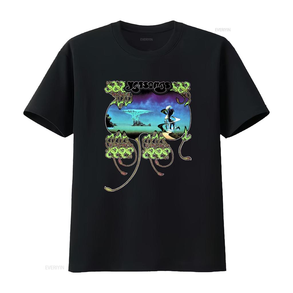 Yes Band Yessongs Album Cover Live 1973 Rare Vintage Casual Streetwear T Shirt Vintage Washed Streetwear Versatile Homme