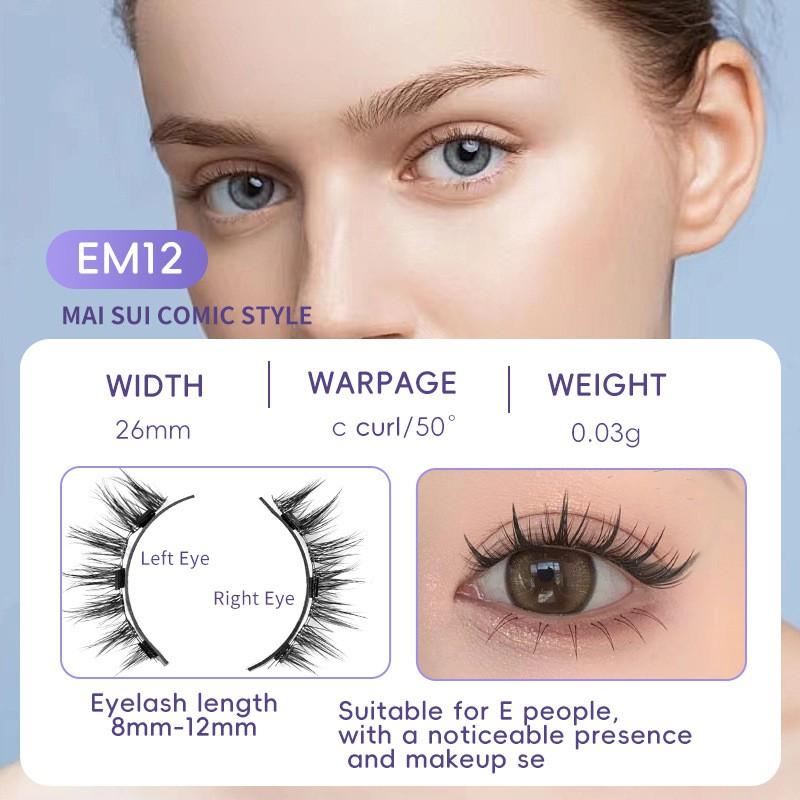 Magnetic False Eyelashes Natural Look With Clips Reusable Long-Lasting Makeup Enhancement Daily Wear