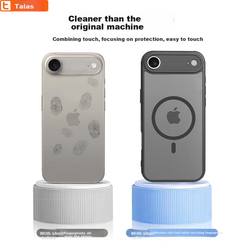 Skin-Feel Magnetic | Full Lens ProtectionCase for IPhone 17 Air, Skin-Friendly Frosted Transparent Silicone Shockproof Lens Protector And Wome