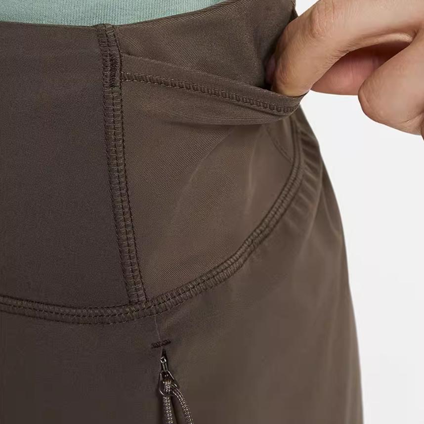 Nike ACG Series Solid Quick-Dry Lightweight Stretch Knit Sports Pants Women pants Brown DB1231-070