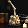 Creative Halloween Skeleton Night Light Funny Garden Statue Lamp Skull Sculptures  Outdoor