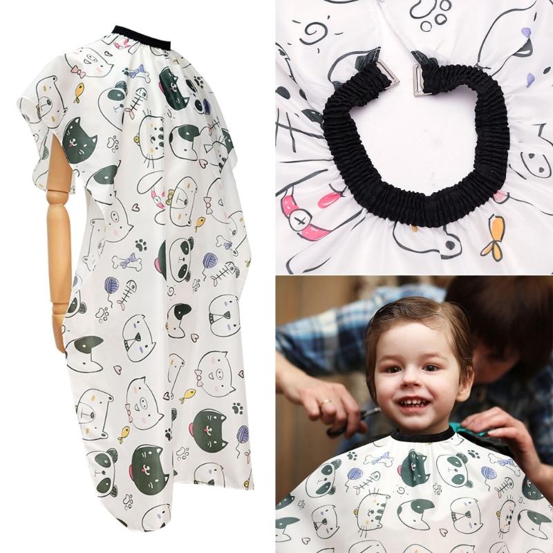 Children Professional Hair Cutting Cape Kids Haircut Cape,Easy Cleanings Polyester Materials Adjustable Snap Closure