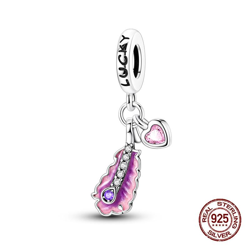 Suitable For Authentic Genuine Copper Decorative Charms Bead Elements Magnificent Feather Butterfly Magical Mask Charm Decorations Jewelry Creation