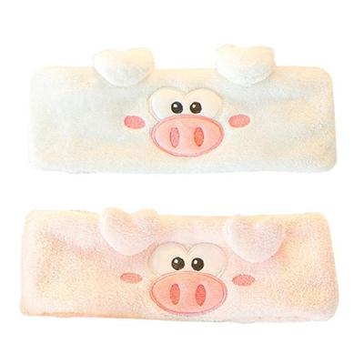 Weiches Bequemes Schweinchen Herz Stirnband Zum Gesichtswaschen, Make-up Und Reinigen Weiches Saugfähiges Stirnband
